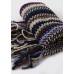 new women rainbow striped knit scarf tassel vintage warm scarves