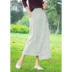 Women's white skirt, loose high waist A-line skirt